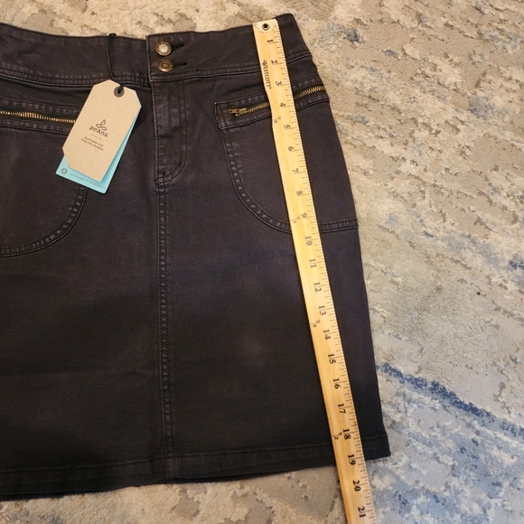 NWT Prana Stretch Denim Grey Broadway Skirt women's size 2 - Picture 12 of 12
